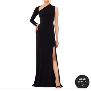 Women's Asymmetric-Neck One-Sleeve Gown